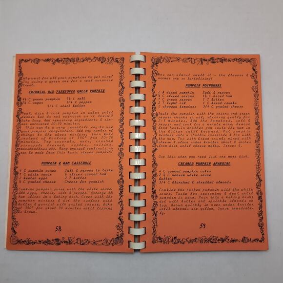 Pumpkin Corner Community Cookbook Recipes Estelle K Abernathy 1983 Printing - Picture 11 of 12